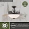 Vaxcel Acadia Rustic Wildlife Semi-Flush Mount Ceiling Light, Bronze, Deer and Bear Motif C0374 - alternate 2