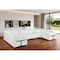 Homeroots White Italian Leather Power Reclining U Shaped Eight Piece Sectional With Console 634664 - alternate 2