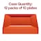 Smarty Had A Party 6.5" Burnt Orange Square Plastic Cake Plates (120 Plates), 120PK 9906-CASE - alternate 2