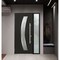 Vdomdoors Steel Door Deux 6500 Black Stainless Inserts Single Modern Painted-W36xH80-Left Inswing DEUX6500EXD-BLK-W36 x H80-Left-hand Inswing - alternate 1