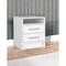 Homeroots 20" White Wood Two Drawer Nightstand 543668 - alternate 2