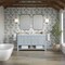 James Martin Vanities 60" D Vanity, Serenity Blue, w/Victorian Silver Quartz Top w/FreePower Wireless Charger 330-V60D-SRB-FVSL - alternate 2