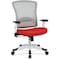 Office Star Managerial Chair Desk Chair, Adjustable Arms, 17-3/4" to 20-1/4" Height, Fabric, Red 317W-W1C1F2W-9 - alternate 1