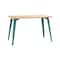 Orison Office 24x48 Mid Century Modern Desk, Teal / Platinum Oak 25789 - alternate 1