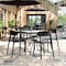 Flash Furniture Dover Indoor-Outdoor Stacking Patio Chair w/Curved Backrest, All-Weather Resin Chair in Black DHF-340-APP-BLK-GG - alternate 2