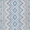 Homeroots 8' X 10' Navy Blue And Denim Blue Geometric Washable Indoor Outdoor Area Rug 581548 - alternate 2