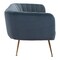Homeroots 70" Gray Velvet Sofa With Gold Legs 385937 - alternate 2