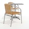 Flash Furniture Square Table Set, Aluminum, Plastic, Rattan, Stainless Steel, Grey TLH-ALUM-28SQ-020BGECHR2-GG - alternate 2