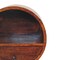 Homeroots 16" Chestnut Solid Wood Round One Drawer Floating Nightstand 651605 - alternate 2