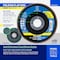 Pferd 4-1/2'' Flap Disc, 7/8'' Arbor, 40 Grit, Z START STEELOX, Type 29, Conical, Zirconia 63909 - alternate 2