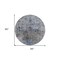 Homeroots 8' Blue And Gray Round Floral Washable Indoor Outdoor Area Rug 605075 - alternate 2