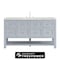 James Martin Vanities Breckenridge 60 in. Single Vanity, Serenity Blue, w/ 3 CM Victorian Silver Silestone Top 330-V60S-SRB-FVSL - alternate 1