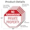 Signmission No Turnaround Private Property, 10 inch X 10 inch, Aluminum Metal Signs, 5PK OC-A-5Pack-10-132 - alternate 2
