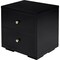 Homeroots 19" Black Solid and Manufactured Wood Two Drawer Nightstand 526869 - alternate 1