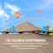 Sunjoy 8ft x 5ft Double Roof Beige Pop up Grill Gazebo with Portable Bag and Remote Control Light A103006110 - alternate 2
