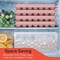 Emporio Kitchen Round Ice Cube Tray Set Pack of 2, BPA-Free, 33 Ice Balls per Tray, Lid & Tongs, Pink EMPICES32PK - alternate 2