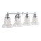 Jonathan Y Manhattan Vintage 35.5 in. 4-Light Metal/Glass Industrial Rustic LED Vanity, Chrome JYL3547B - alternate 2