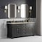 James Martin Vanities Brookfield 72" Double Vanity, Black Onyx, w/ 3 CM Tajnar Eclos Top 547-V72-BKO-3TJR - alternate 2