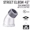B & K 1/2 in. FIP each X 1/2 in. D MIP Galvanized Malleable Iron 45 degree Street Elbow 311SE45-12 - alternate 2
