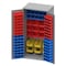 Pucel Flush Door Bin Cabinet, 36 in W x 78 in H x 24 in D, 132 Plastic Bins, Black HDBC-3672-00-132-L - alternate 1