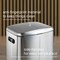 Happimess Marco Rectangular 10.6-Gallon Double Bucket Trash Can with Soft-Close Lid, Platinum Silver HPM1005A - alternate 2
