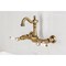 Kingston Brass Two-Handle Wall Mount Bridge Kitchen Faucet, Antique Brass KS2443BPL - alternate 2