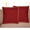 Homeroots Set of Two 20" Red Cotton And Jute Throw Pillows with Texture, 2PK 554566 - alternate 1