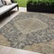 Homeroots 5' X 8' Charcoal Gray And Brown Oriental Washable Indoor Outdoor Area Rug 605230 - alternate 1