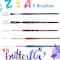 Princeton Lettering Brush Set, Synthetic Bristles, Short Handle Mixed Media Paintbrush, Assorted, 5-Piece Set PLETTERSET1 - alternate 2