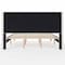 Martha Stewart Carmy King Upholstered Platform Bed, Tufted Wingback Headboard and Cushioned Siderails TW-B2503T-K-WH-MS - alternate 2
