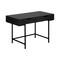 Homeroots 47" Black Wood and Metal H-Shape Computer Desk With Two Drawers 489874 - alternate 2
