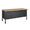 Regency Mesa Steel Double Pedestal Teacher's Office Desk with Center Drawer 60'' x 30'', Medium Oak 66266DPCDMO - alternate 2