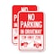 Signmission No Parking - in Driveway Tow Away Zone With Graphic, 12'' X 18'' 2 Signs, Heavy Gauge Aluminum, 2PK A-1218-2PACK-23807 - alternate 1