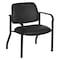 Office Star Products Big and Tall Guest Chair in Black Faux Leather with soft PU Arms, Sturdy Black Metal Chair 55052B-U6 - alternate 1