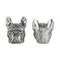 Homeroots Set of Two 6" Silver Metal Dog Decorative Bookends, 2PK 392137 - alternate 2