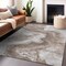 Homeroots 9' X 12' Taupe And Silver Abstract Washable Indoor Outdoor Area Rug 618350 - alternate 2