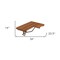 Homeroots 14" X 34" Brown Teak Wall Mount Rectangular Shower Bench 549343 - alternate 2