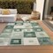 Homeroots 3' X 5' Green And Ivory Geometric Washable Indoor Outdoor Area Rug 605031 - alternate 2