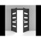 Sartodoors Solid French Double Doors 36 x 80in, Quadro 4113 Matte Black Frosted Glass QUADRO4113DD-BLK-36 - alternate 2