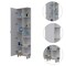 Homeroots 20" Silver And White Laminate Curio Cabinet With Seven Shelves 477677 - alternate 2