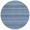 Homeroots 8' Denim Blue And Sky Blue Round Striped Washable Indoor Outdoor Area Rug 610584 - alternate 2