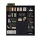 Homeroots Set of Three Black Five Tier Bookcase with Two Doors 546355 - alternate 1