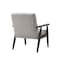 Homeroots 30" Gray And Black Linen Arm Chair 533957 - alternate 2