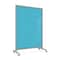 Ghent EZ Mobile Glassboard, Aluminum Frame, Magnetic, 75"H x 50"W, Blue EZ1MA7550BE - alternate 1