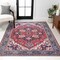 Jonathan Y Cirali Ornate Large Medallion Machine-Washable Red/Navy 4 ft. x 6 ft. Area Rug WSH105A-4 - alternate 2