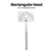 Groz Protractor, Rectangle Head Degree, 6" 01224 - alternate 2