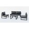 Leisuremod Chelsea 5-Pc Aluminum Outdoor Sectional Set with Coffee Table, 6-Person, Weatherproof CSTBL-4BL - alternate 1