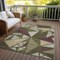 Homeroots 5' X 8' Olive Green Ivory And Burgundy Geometric Washable Indoor Outdoor Area Rug 600385 - alternate 2