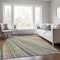 Homeroots 5' X 8' Beige Gold And Sage Striped Washable Indoor Outdoor Area Rug 614954 - alternate 2
