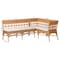 Bali & Pari Oxford Bohemian Light Honey Rattan 2-Piece Dining Nook Bench Set 258-14174-14175-ZORO - alternate 2